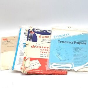 Vintage Traum Penn Dritz Sewing Notions Lot OS Multicolor Tracing Paper Bonding